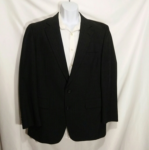Robert stock two-button charcoal pinstripe Blazer - Picture 1 of 6